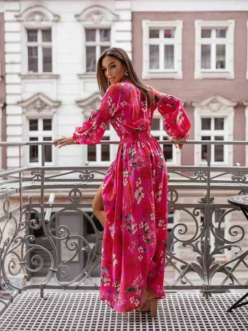 Robe tendance vintage pour femme rose
