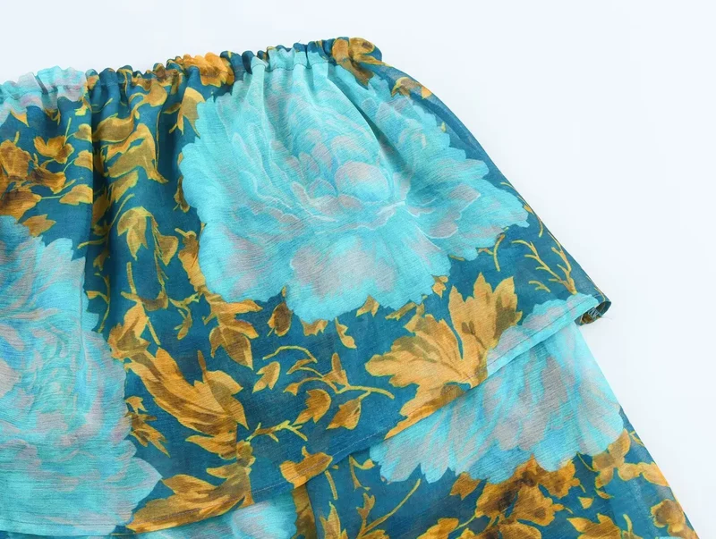 Robe Bleue Turquoise Sans Manches Boheme Chic