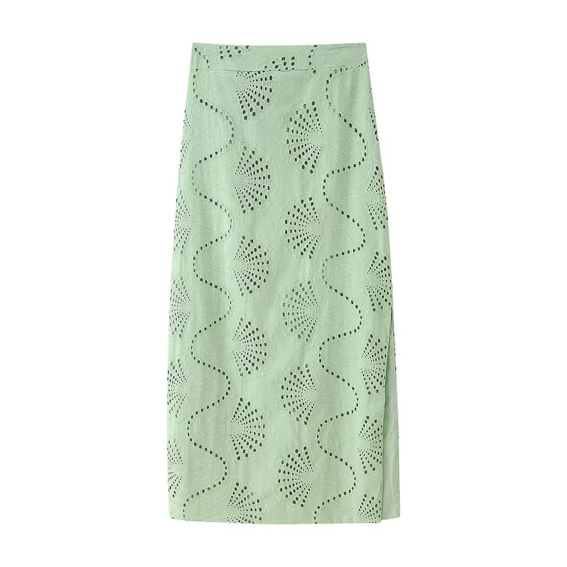 Ensemble jupe et top élégant chic brodé pour femme
