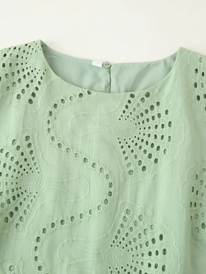 Ensemble jupe et top élégant chic brodé pour femme