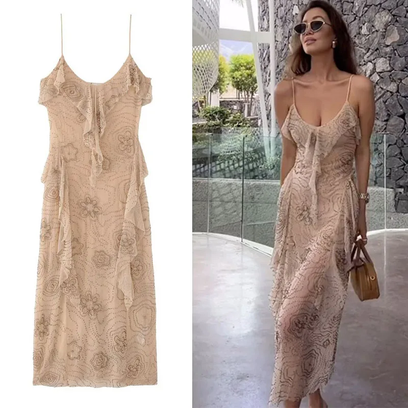 Robe longue en mousseline chic légère