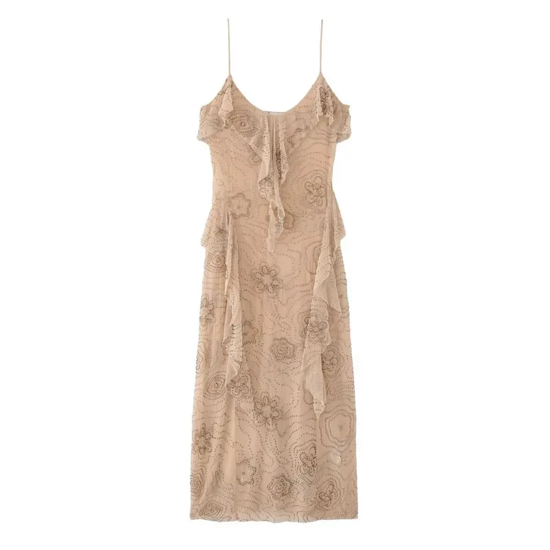 Robe longue en mousseline chic légère