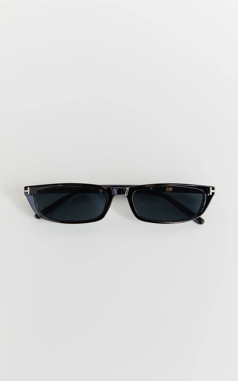 Colette Sunglasses - Small Rectangle Sunglasses in Black