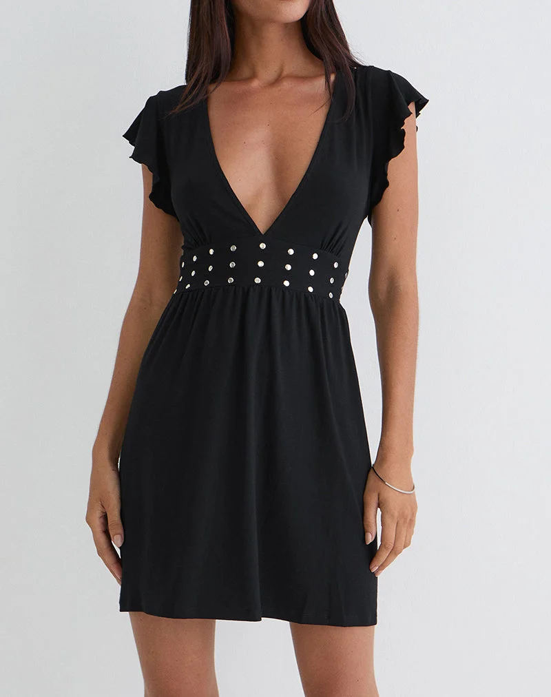 Mini robe Leisoa en noir