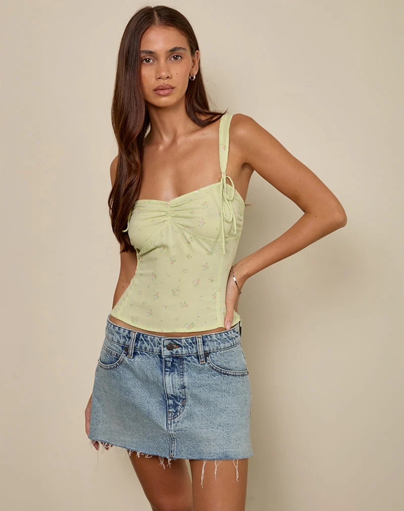Top Tismia en Fun Ditsy Floral Lime
