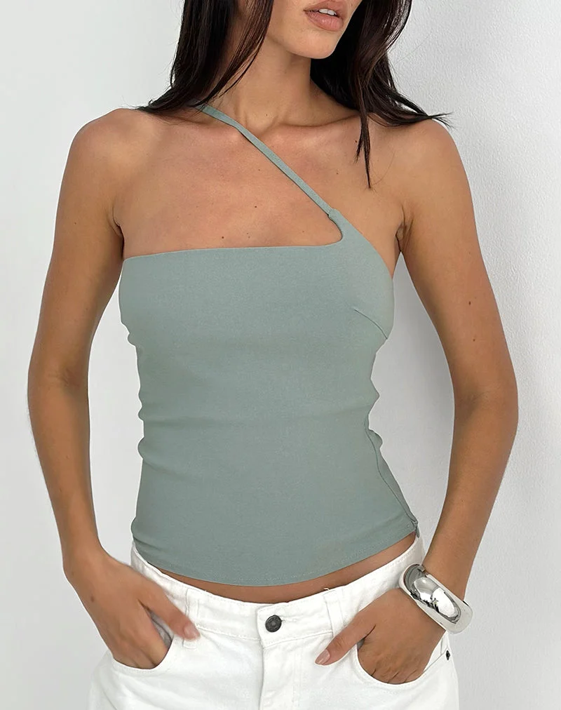 Top asymétrique Kacya en gris