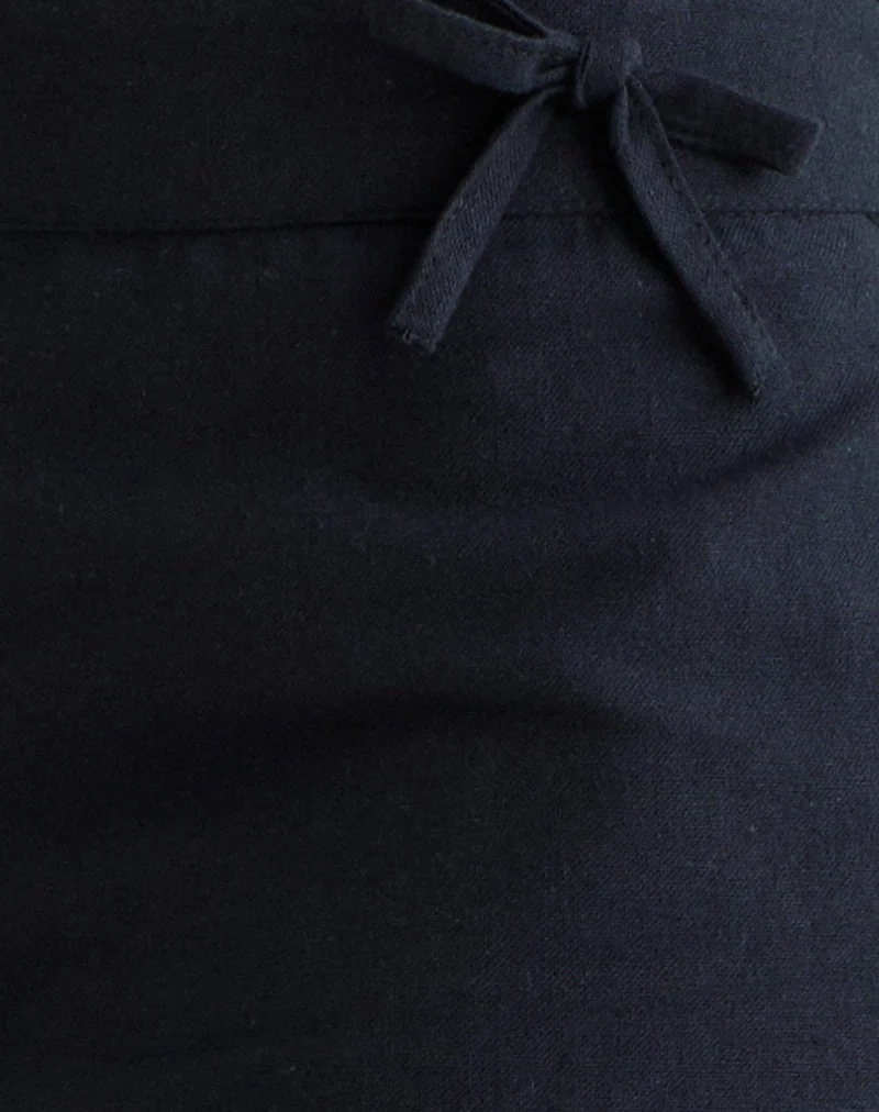 Short à cravate Blazy en noir