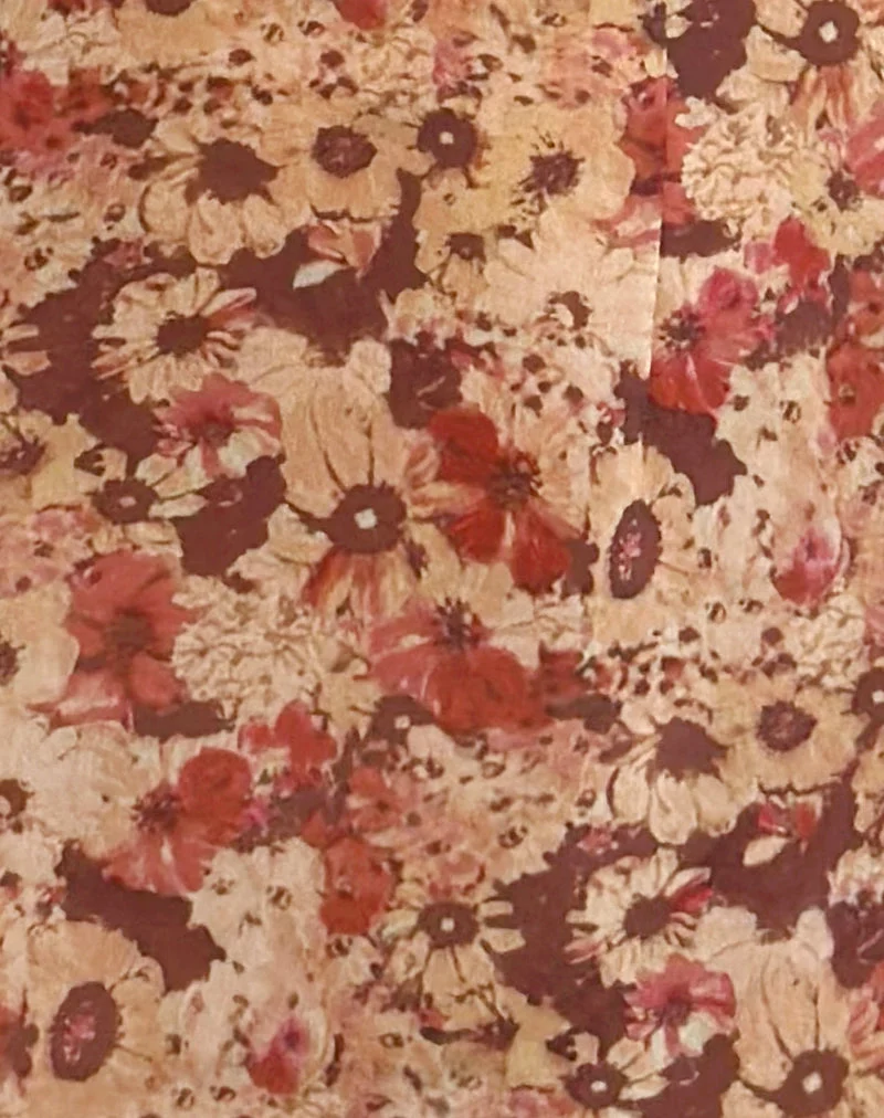 Alette - Robe longue dos nu en mousseline de soie - Rusty Flower