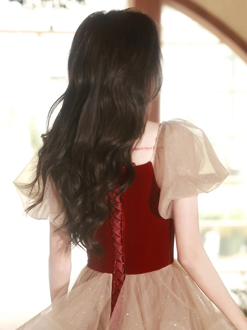 Robe de danse courte à plusieurs niveaux pour juniors, tenue de danse de 8e année