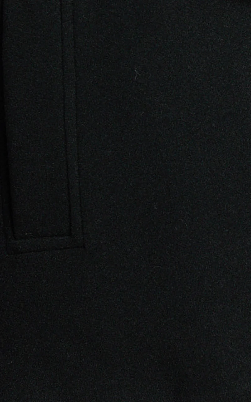 Claudia Coat - Oversized Three-Button Front Closure Coat in Black