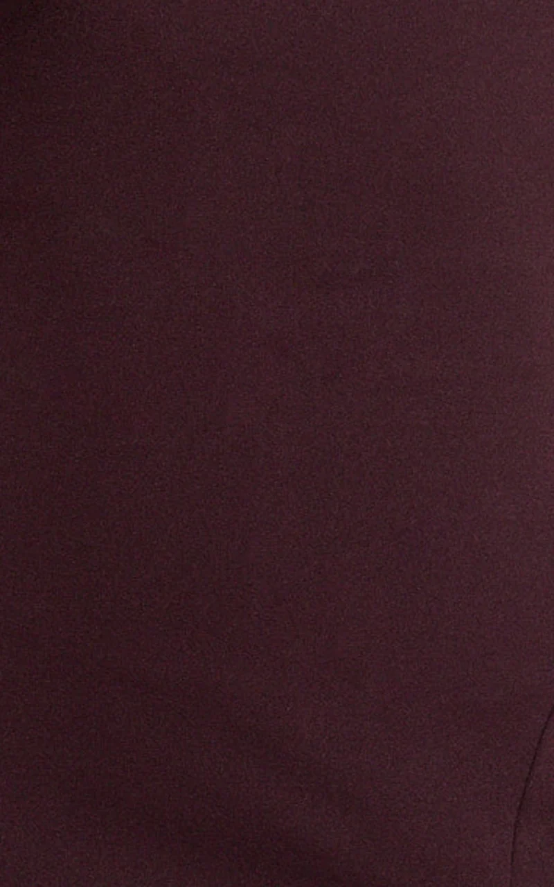 Raya Maxi Dress - Deep V Neck Low Back Bodycon Dress in Wine
