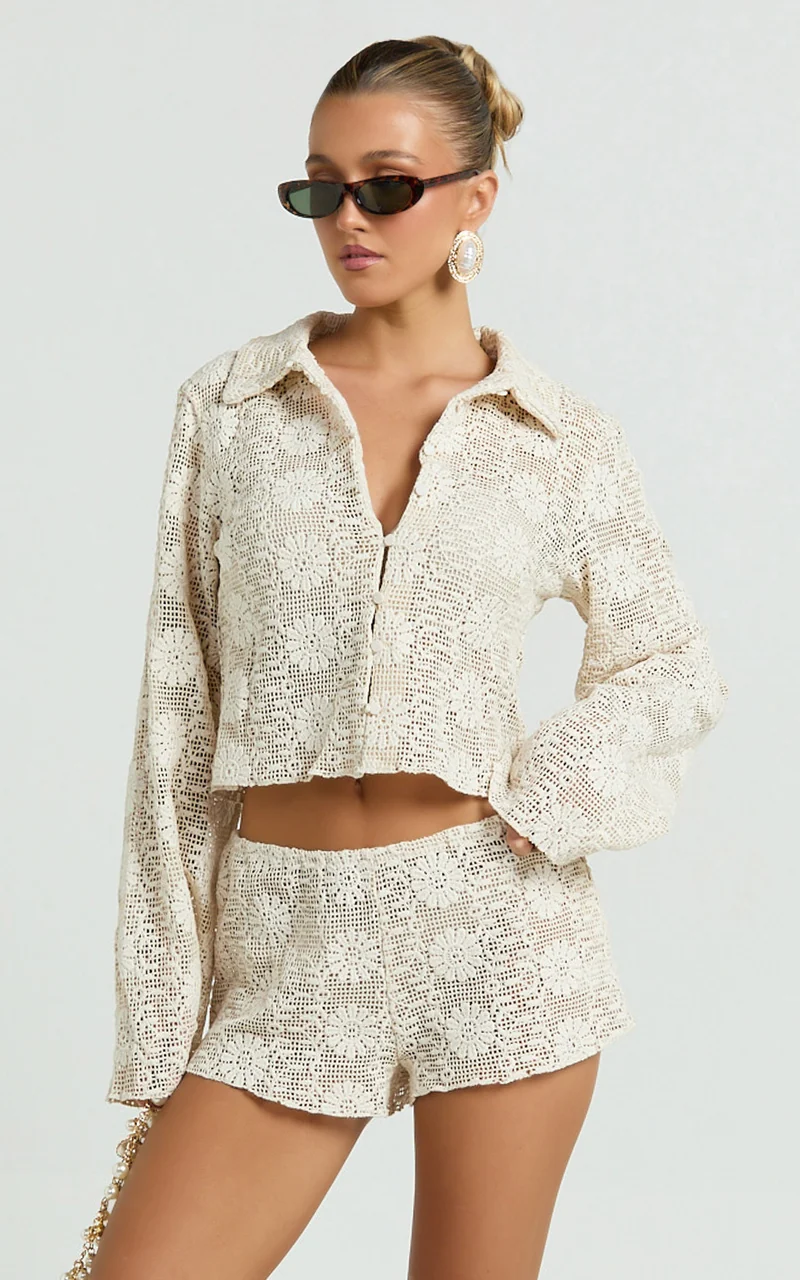 Lioness - Babydoll Short in Cream Floral