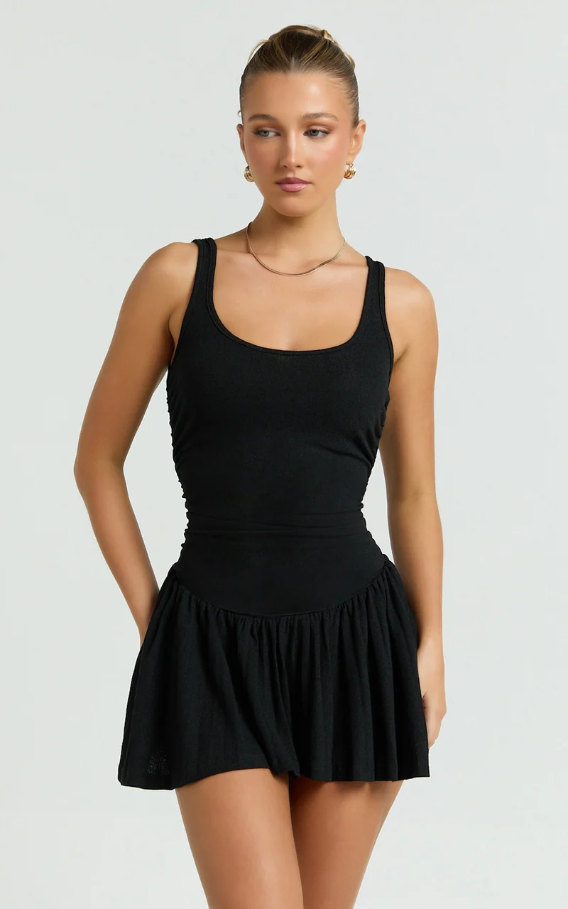 Lioness - Field of Dreams Mini Dress in Onyx