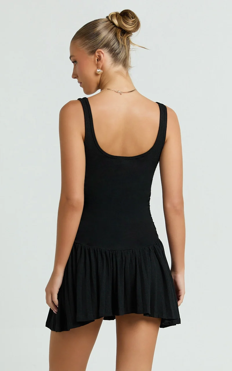 Lioness - Field of Dreams Mini Dress in Onyx