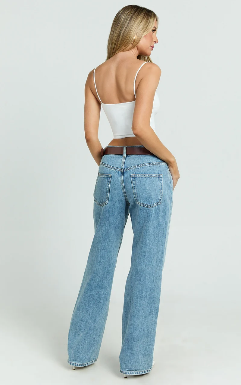 Delphine Top - Strap Straight Neck Top in White