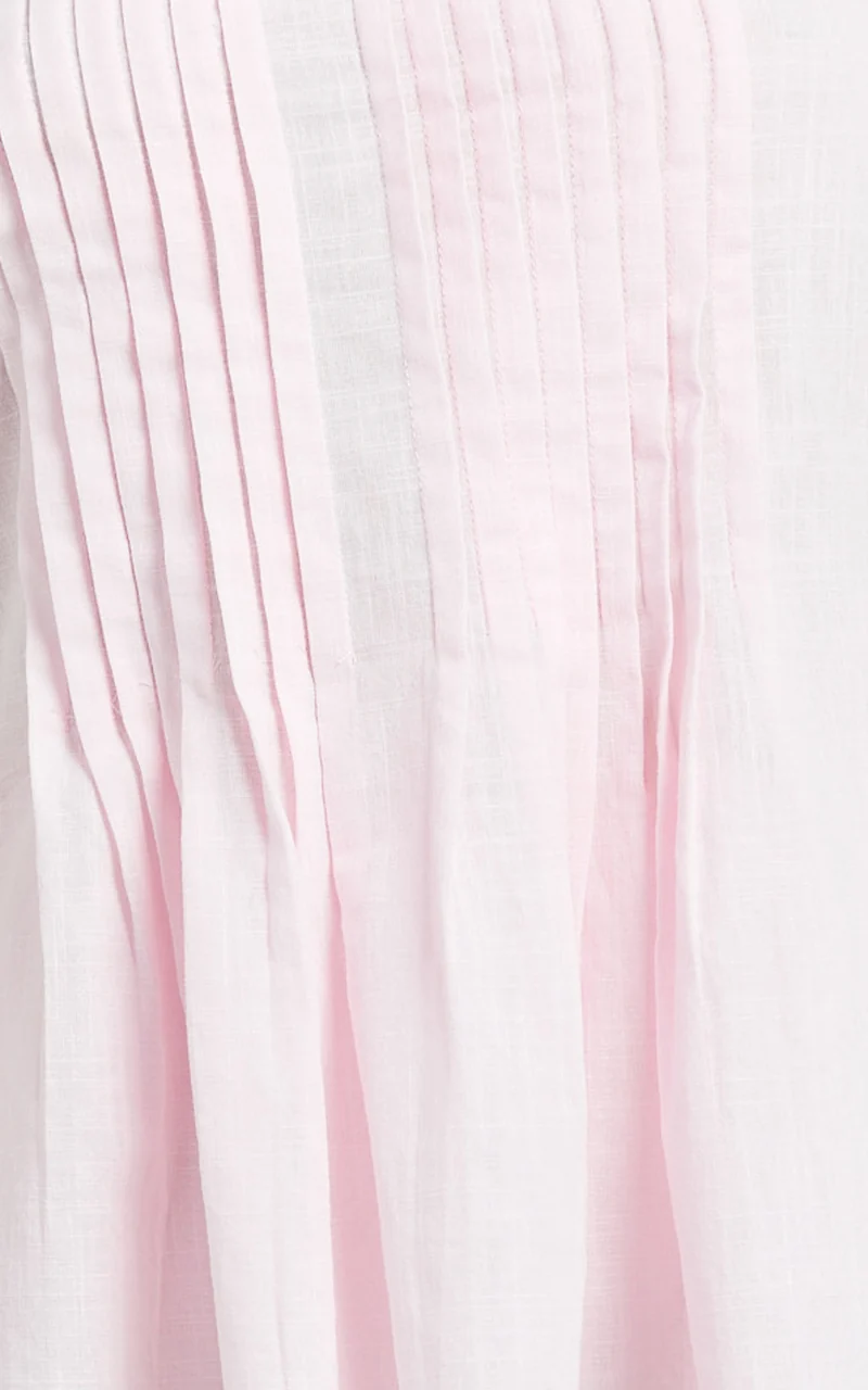 Carli Two Piece Top and Pants Set - Cotton Tube Pant Set in Pink
