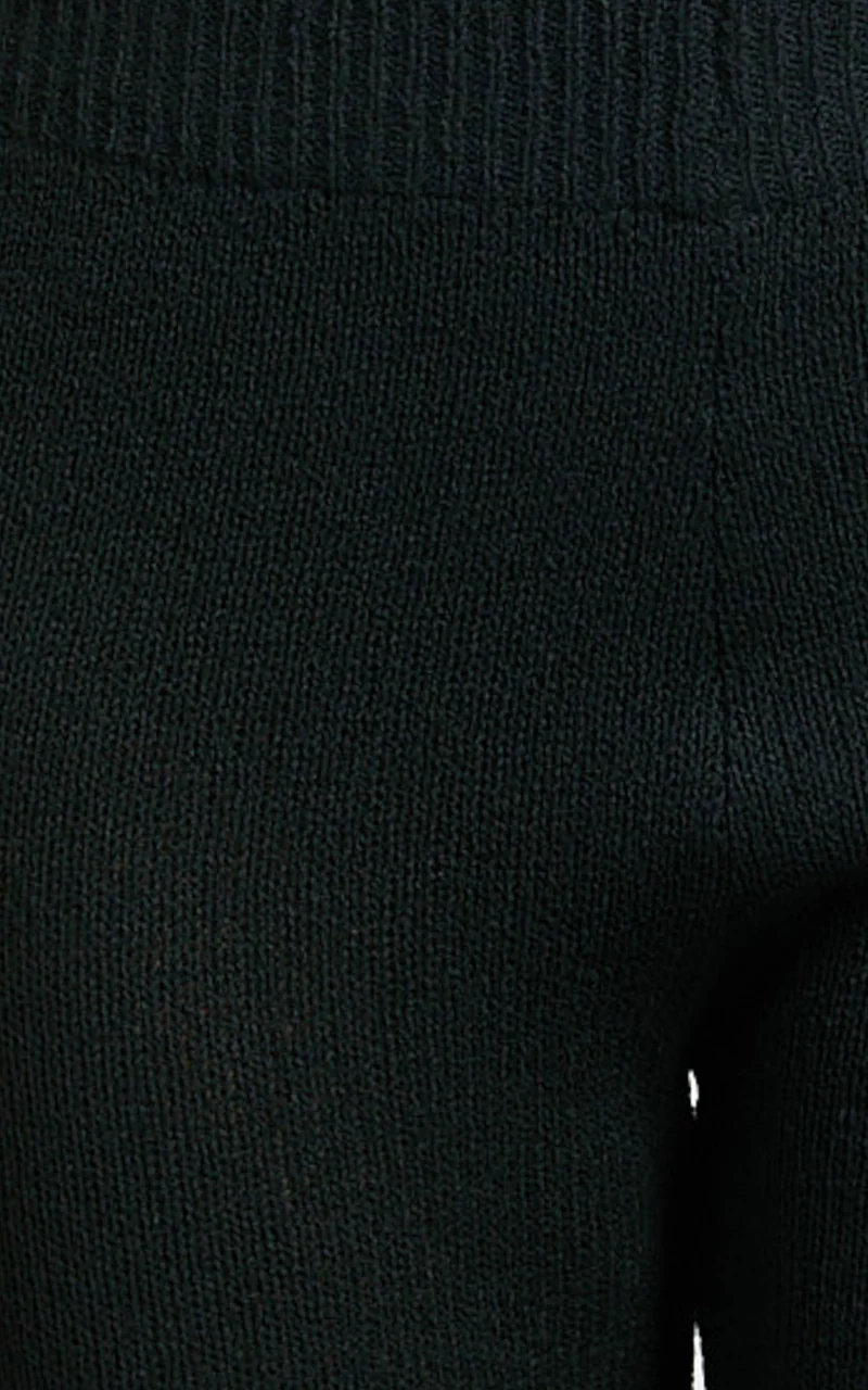 Nova Pants - Knitted Wide Leg Pant in Black