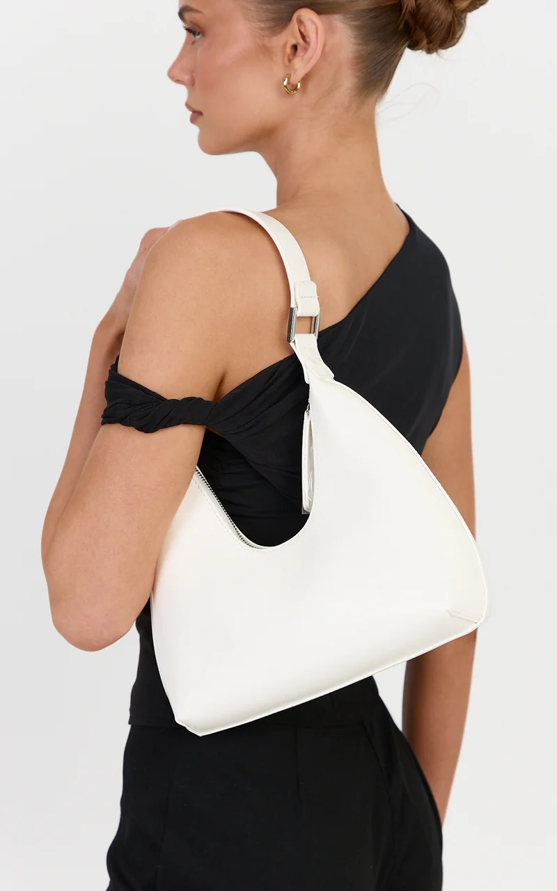 Calabasas Bag - PU Shoulder Bag in White
