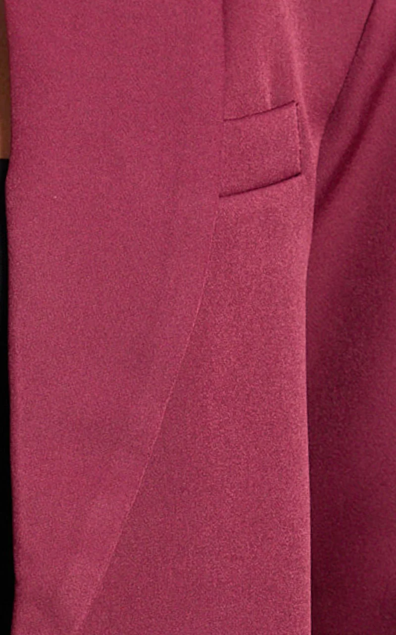 Selena Blazer - Oversized Single Breasted Blazer in Wine