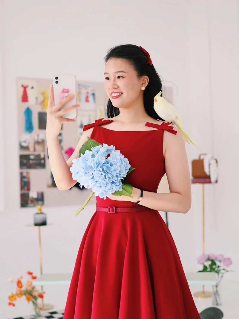 Rétro Mme Maisel Robe vintage rouge