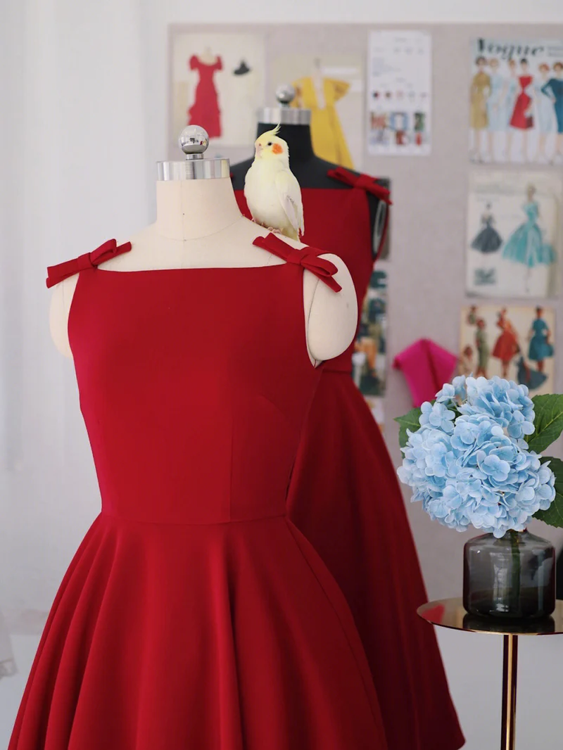 Rétro Mme Maisel Robe vintage rouge