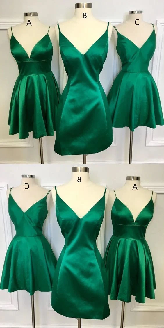 Robe de soirée vert émeraude pour juniors, robe de danse de 8e année