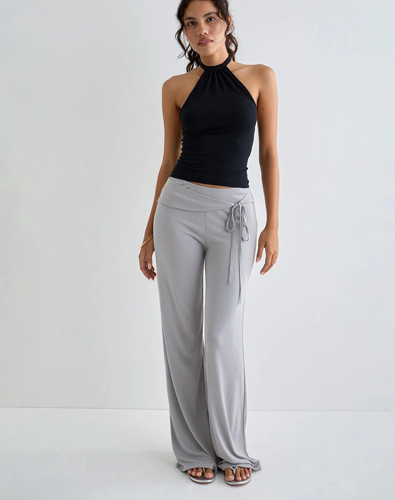 Pantalon Donata en gris avec ceinture