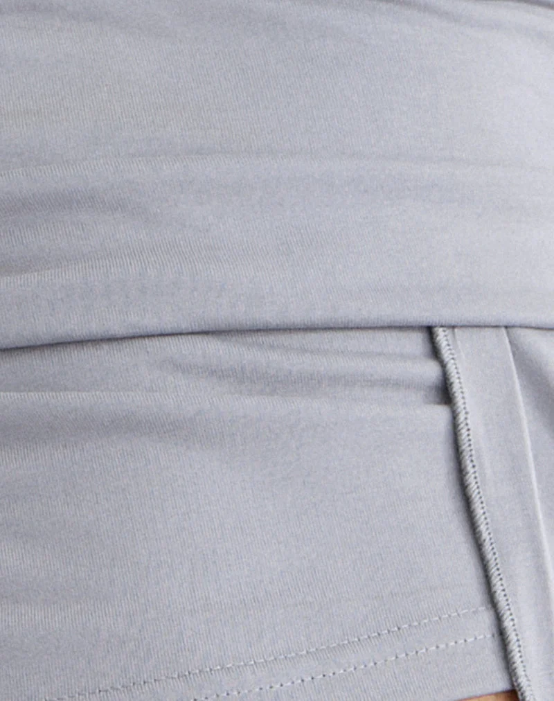 Prilla Halterneck Top in Cupro Grey