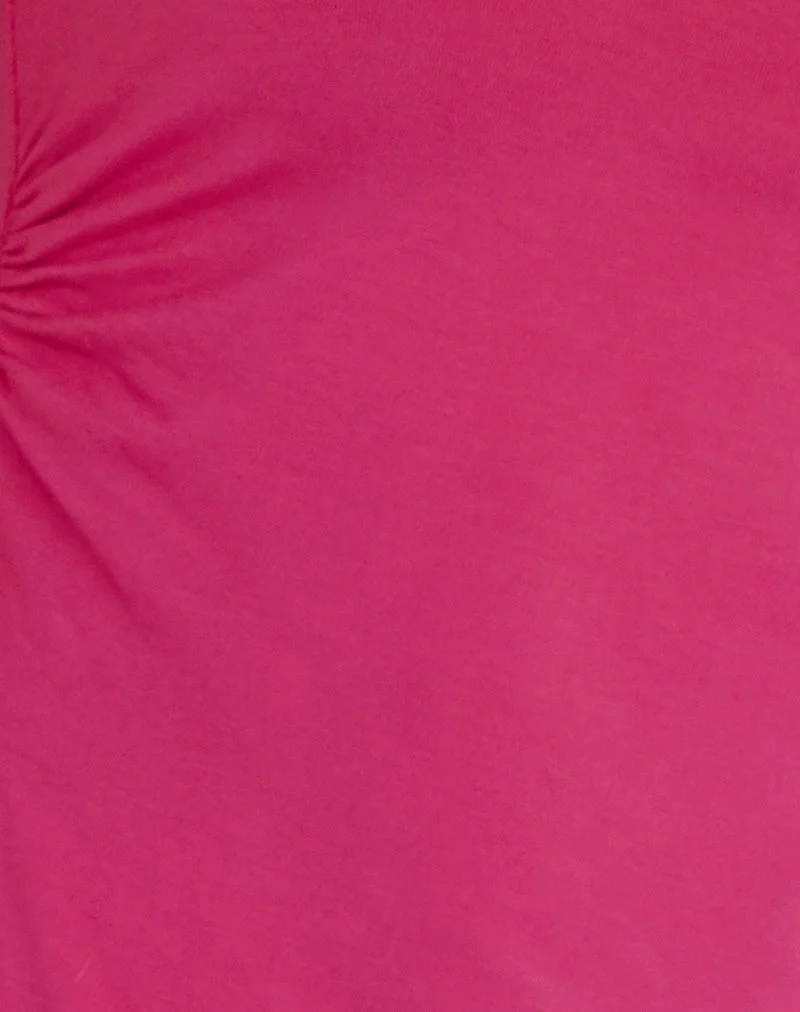 Aravie - Top bandeau froncé - Rose Fandango