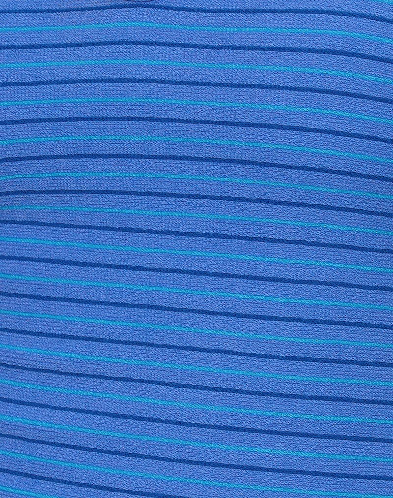 Top Jules à rayures bleues éponge