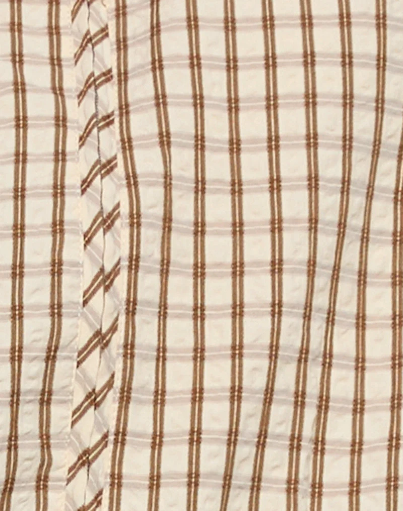 Kalle Shell Jacket in Brown Check