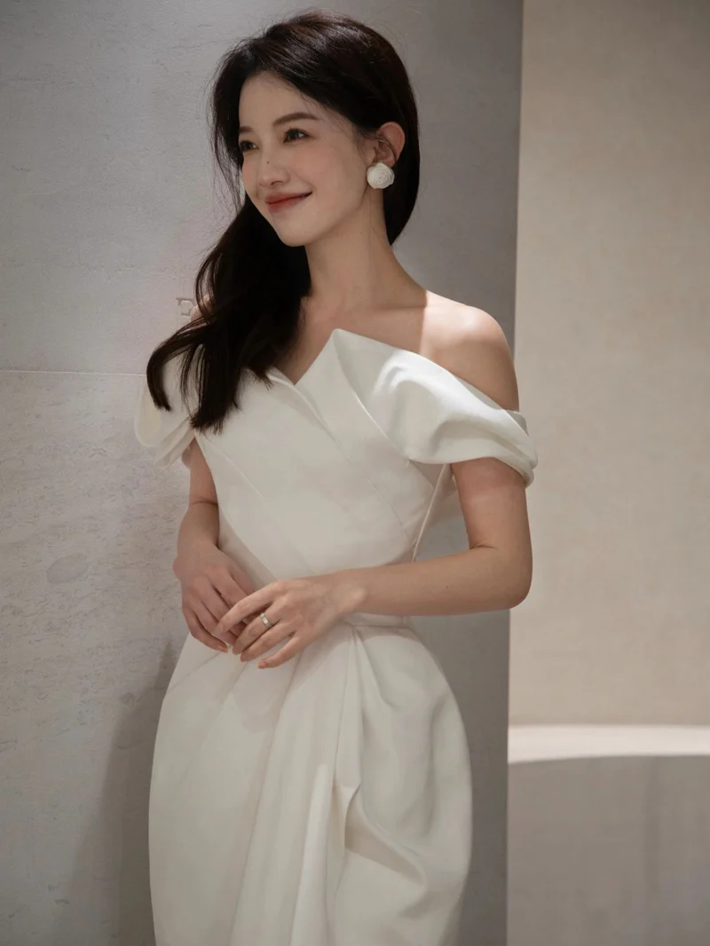Robe de mariée vintage simple longueur cheville