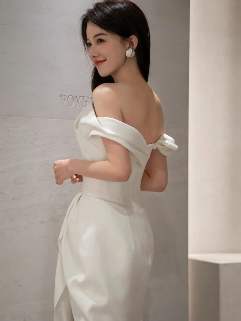 Robe de mariée vintage simple longueur cheville