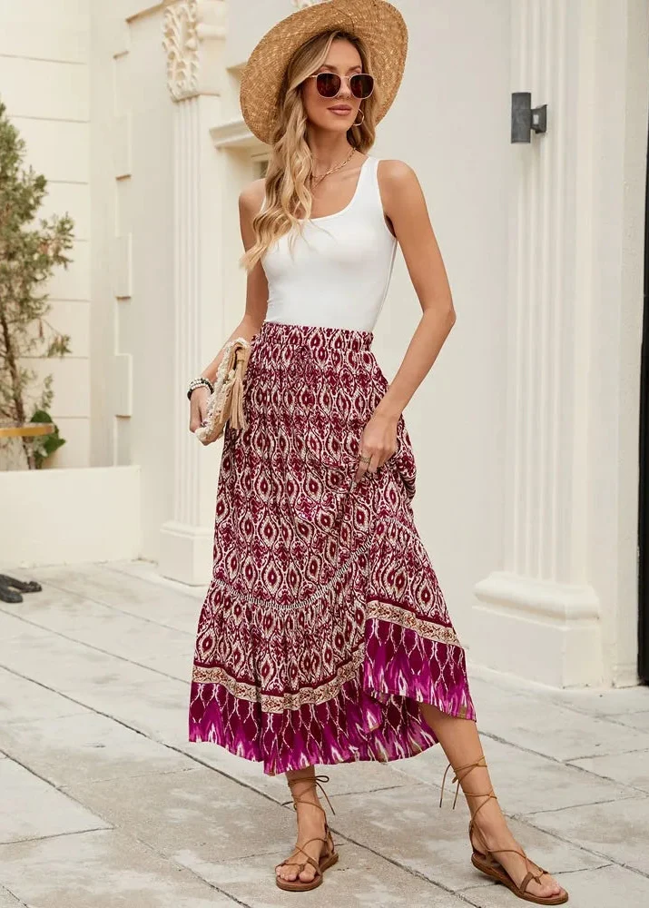 Jupe longue retro pour femmes