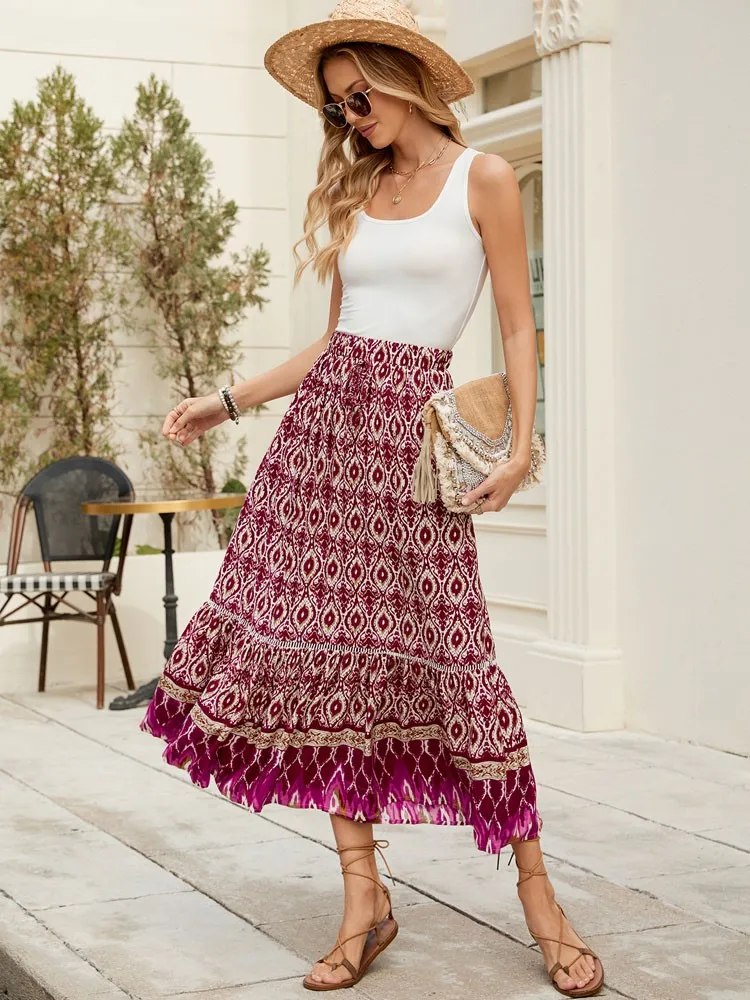 Jupe longue retro pour femmes