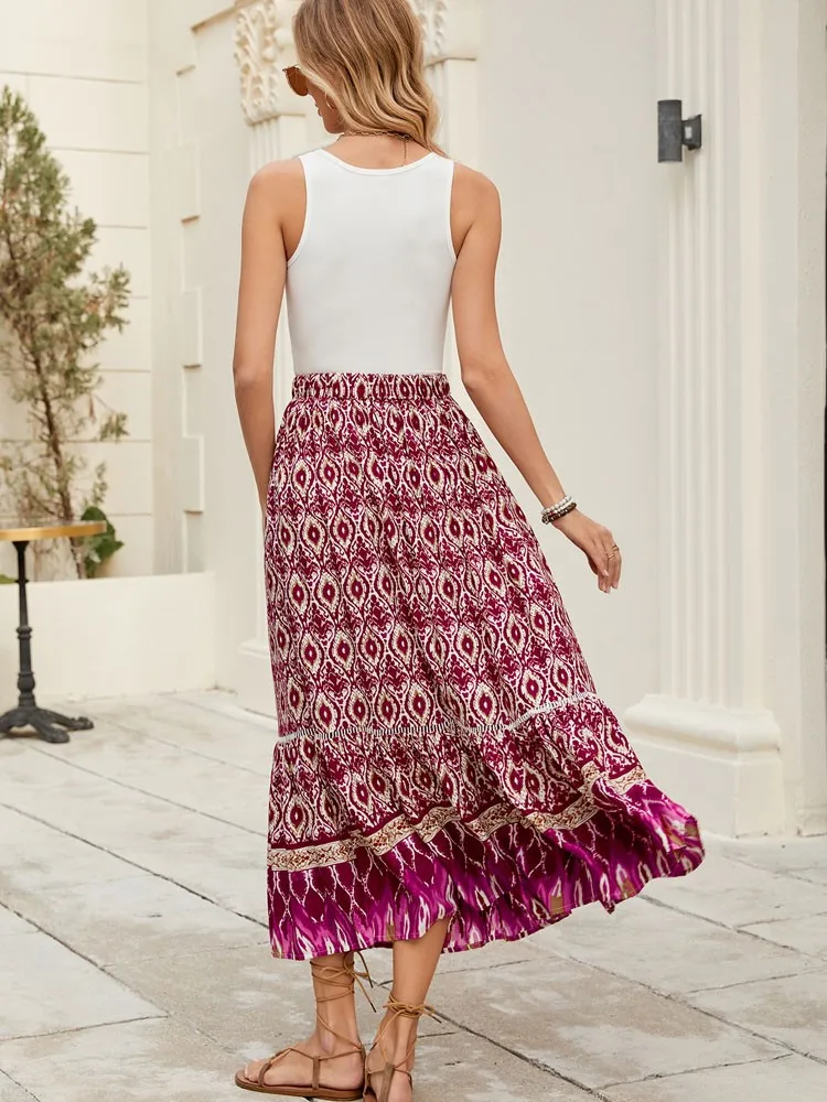 Jupe longue retro pour femmes