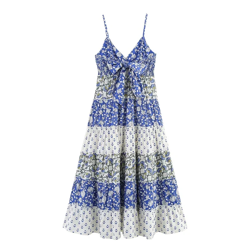 Robe hippie chic a bretelles
