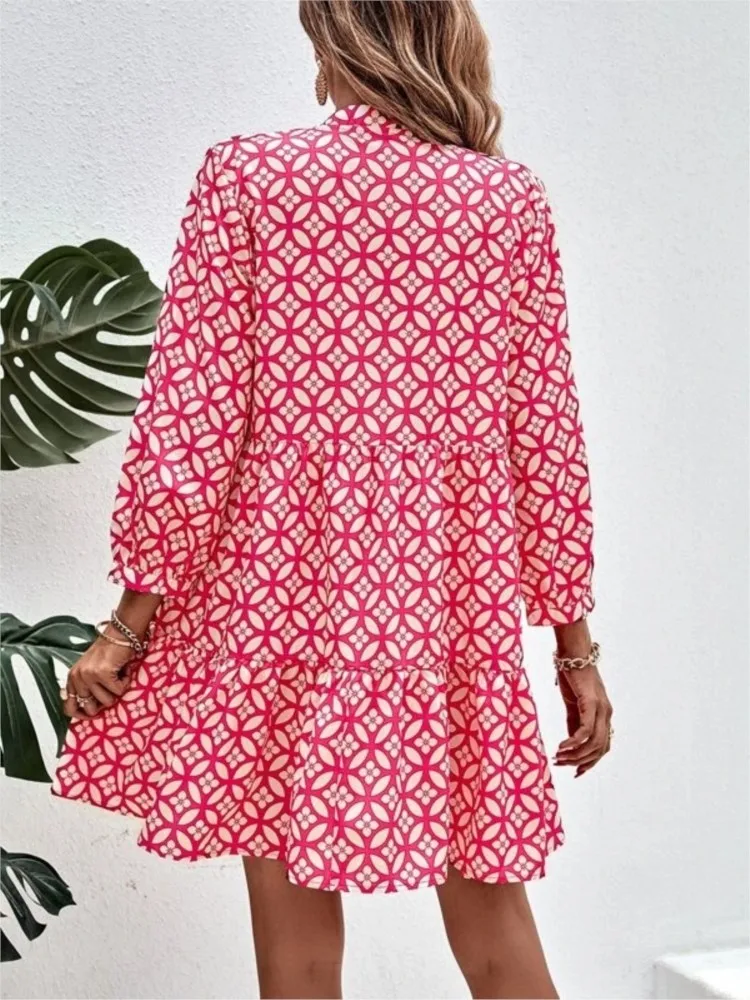 Mode Boheme Ete Robe Rouge