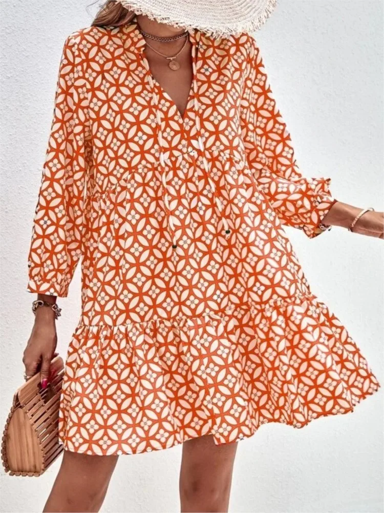 Mode Boheme Ete Robe Orange