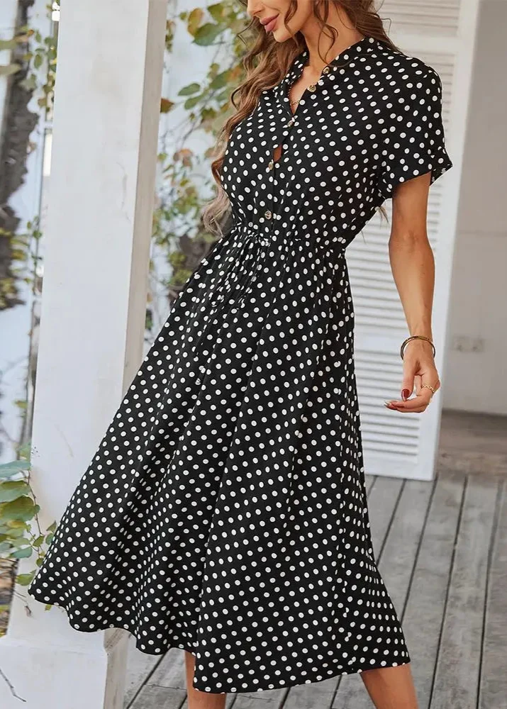 Robe a pois mi longue
