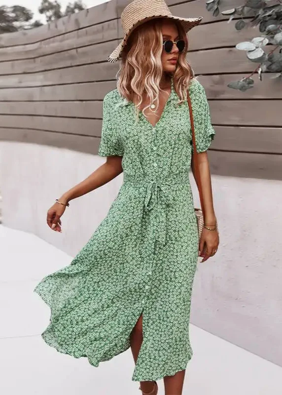 Robe de Vacances Verte