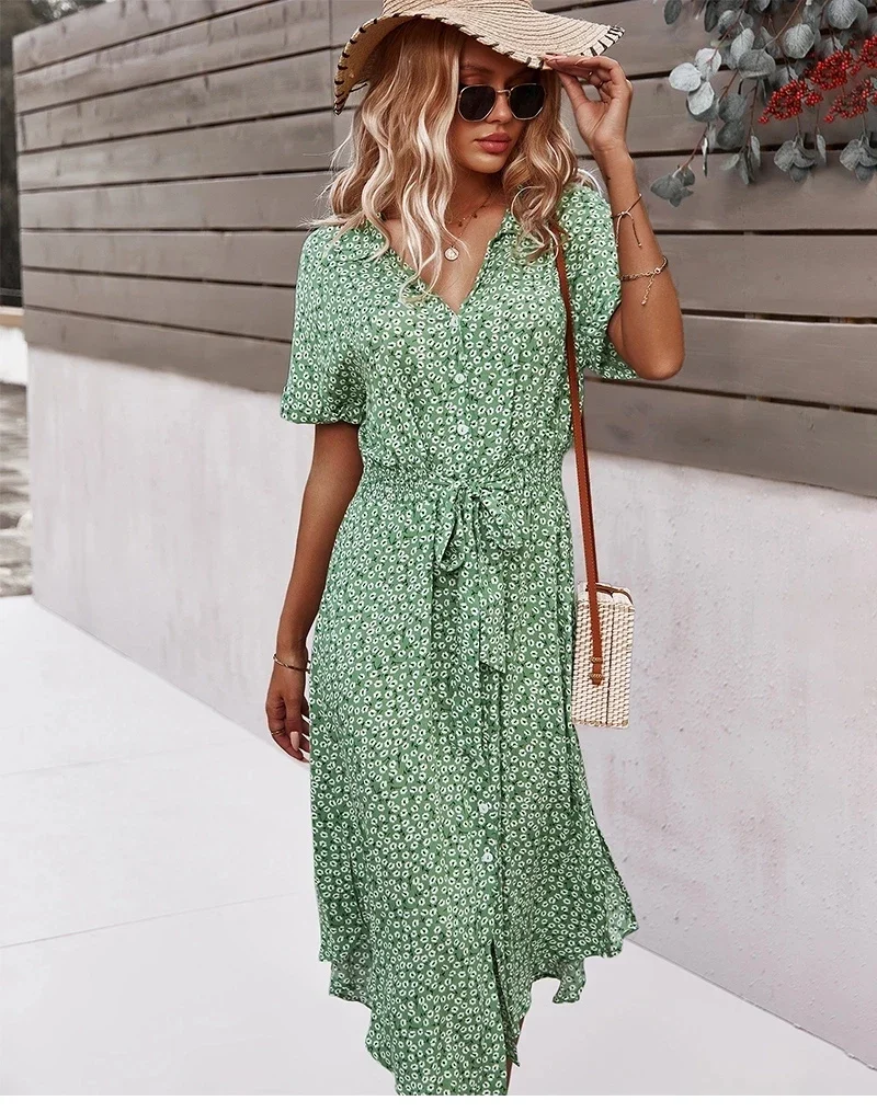 Robe de Vacances Verte