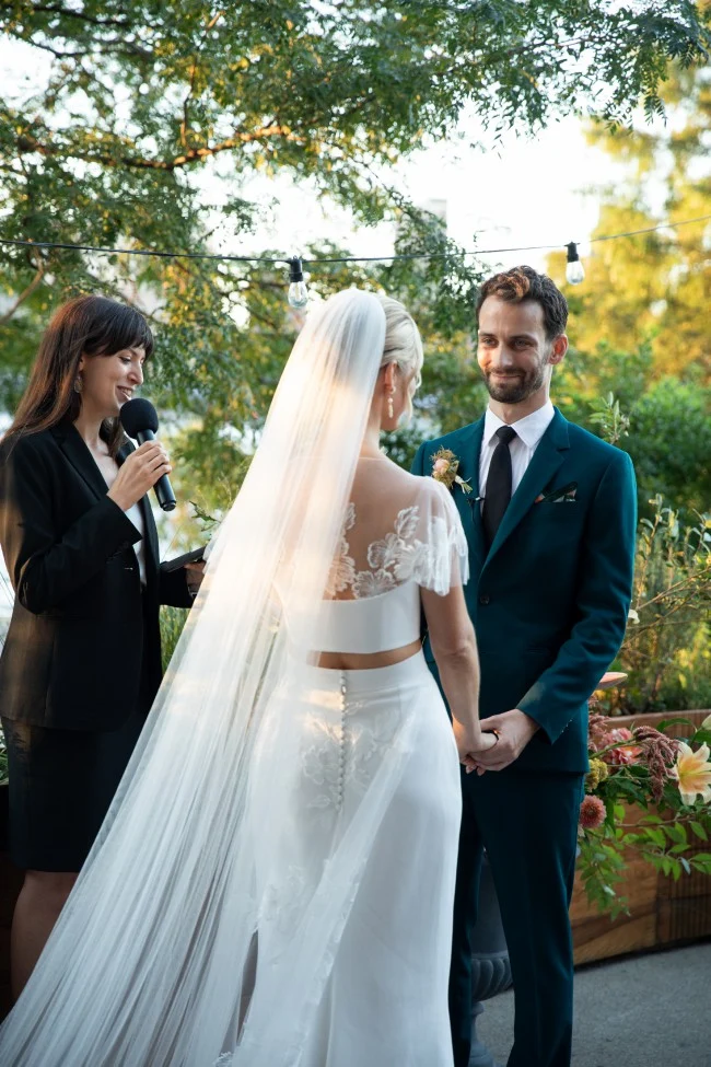 Jupe et haut de mariage deux pièces fourreau Boho