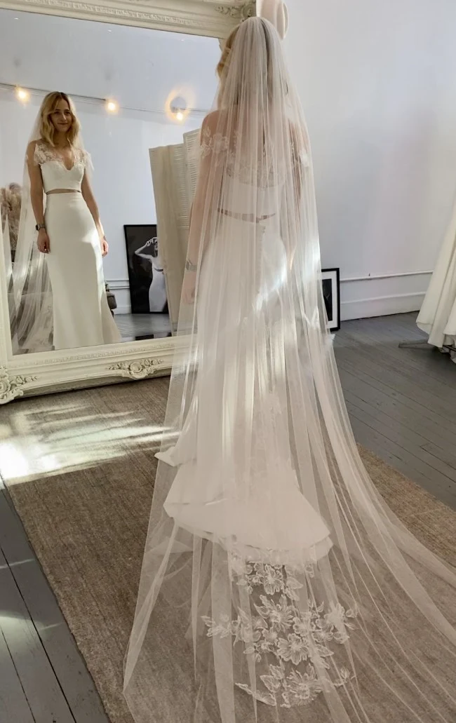 Jupe et haut de mariage deux pièces fourreau Boho