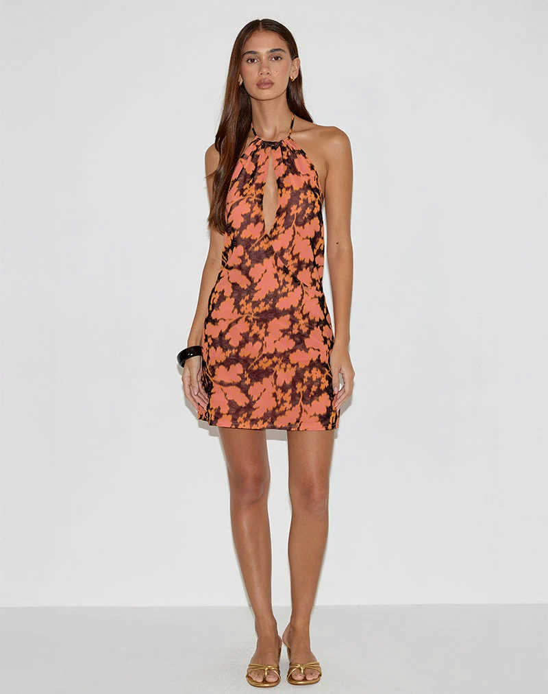 Mini robe Veslina en fleurs d'ameublement