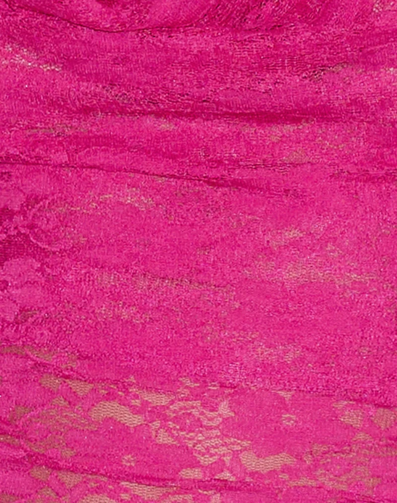 Top Varys en dentelle Orchid Rose Chaud
