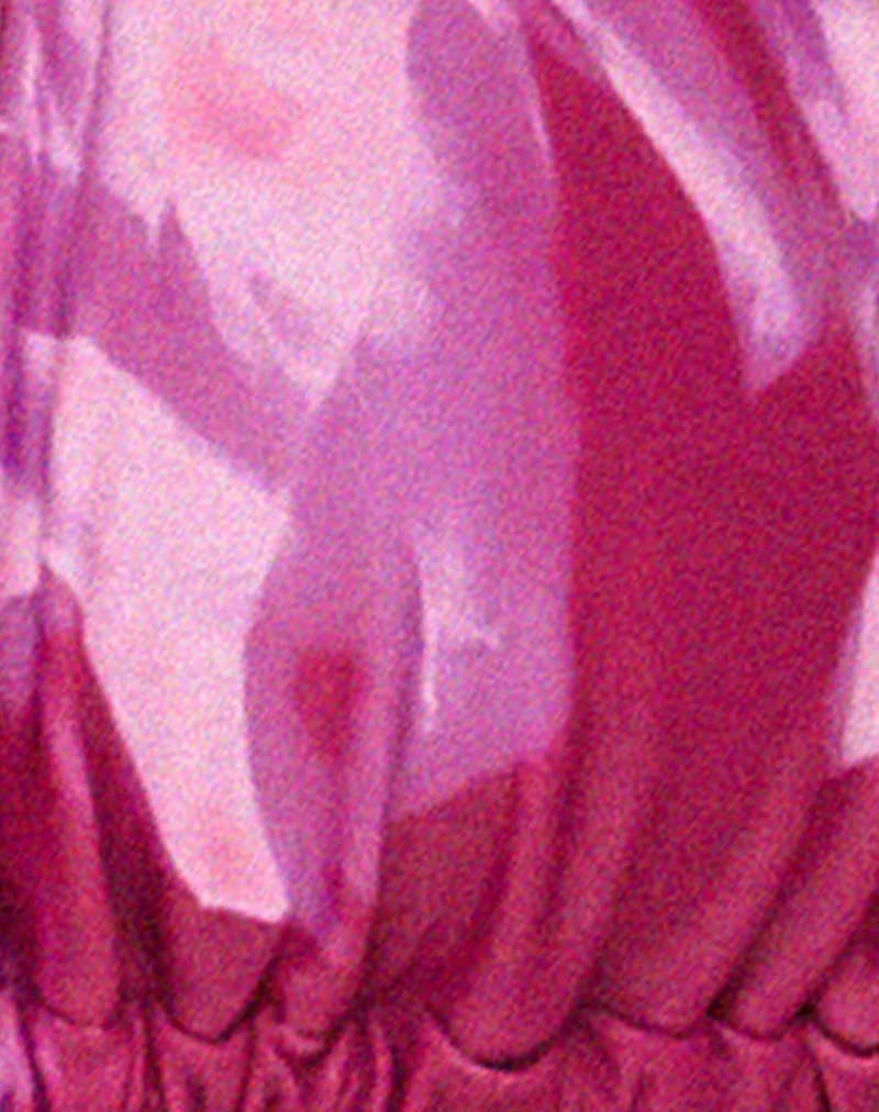 Laufey Bikini Top in Abstract Floral Pink
