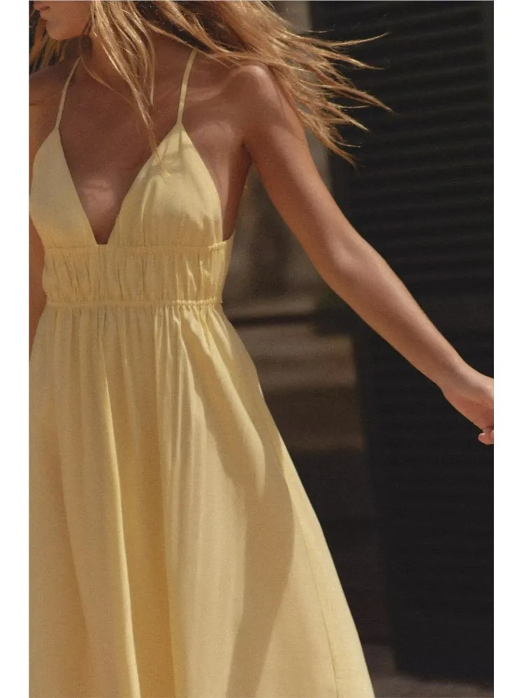 Robe de Plage Jaune