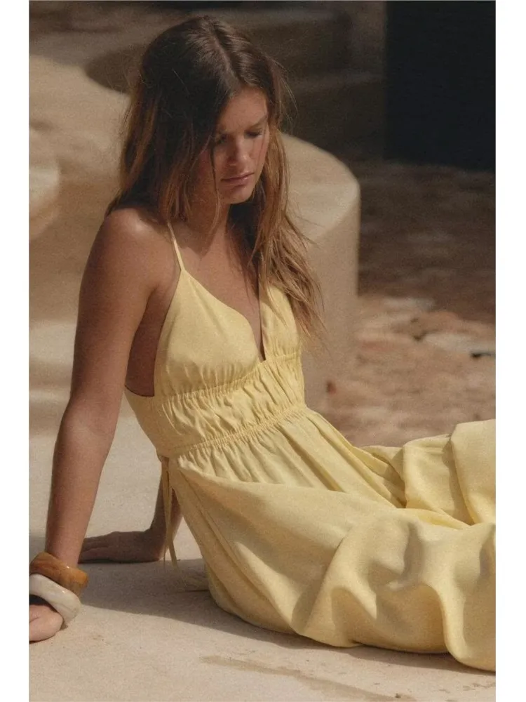 Robe de Plage Jaune