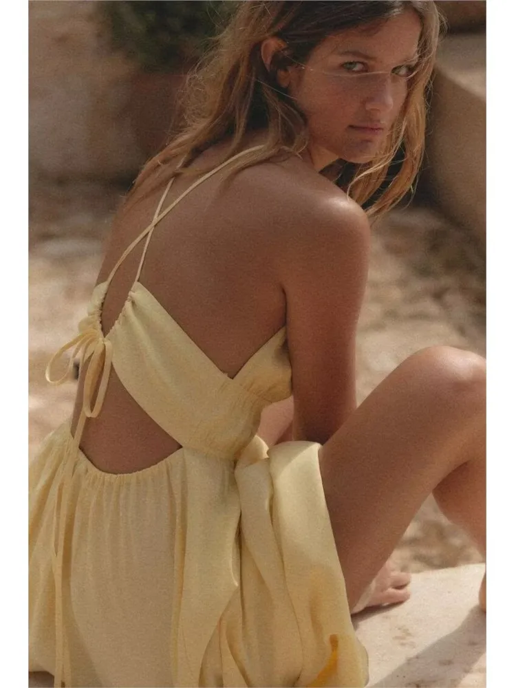 Robe de Plage Jaune